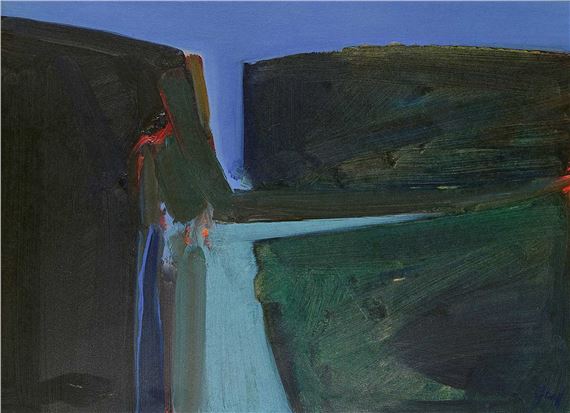 Untitled - Green Intersection by Les Graff