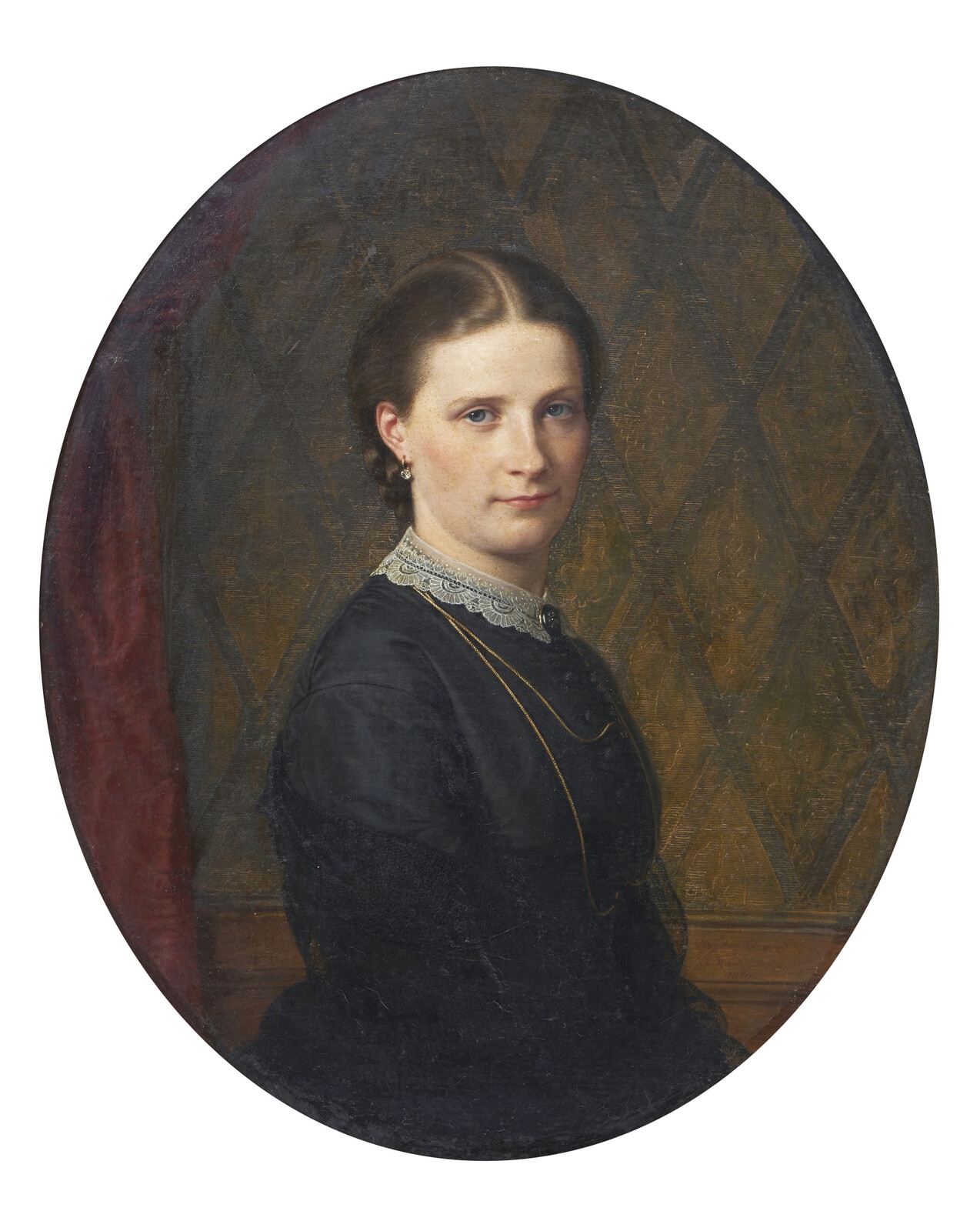 Artwork by Adolf Henning, Portrait of a gentlewoman, Made of Oil on canvas