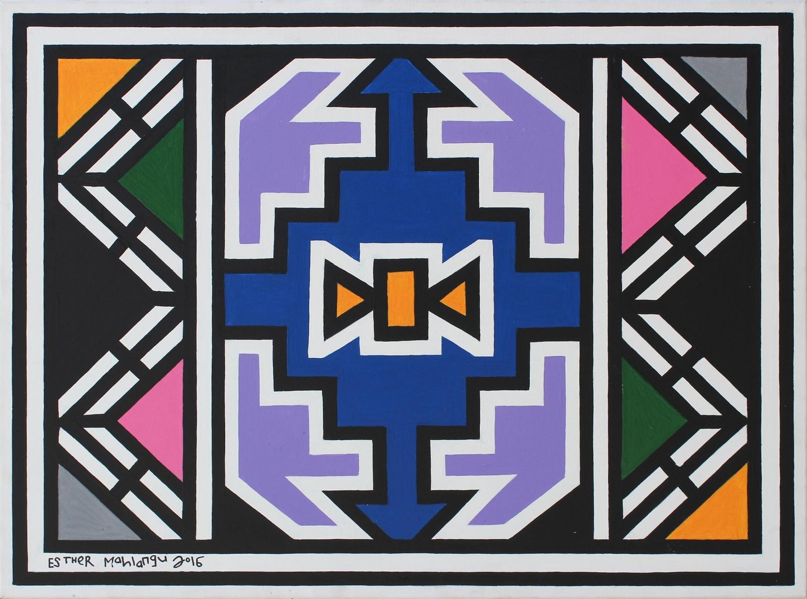 Esther Mahlangu | NDEBELE PATTERNS (2016) | MutualArt