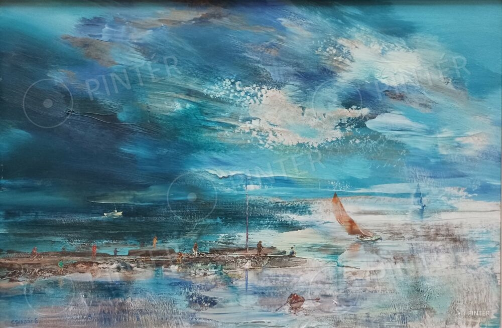 Elek Csiszár Dock at Balaton Lake MutualArt