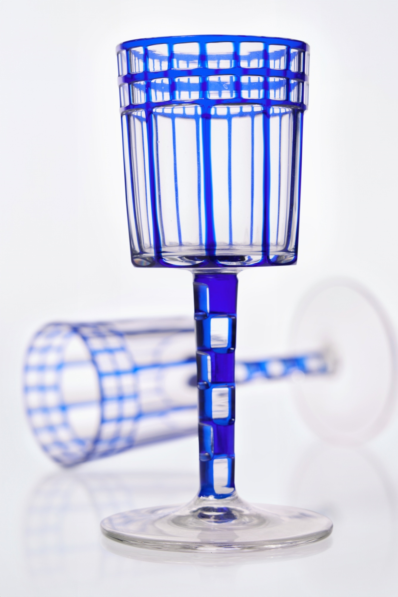 Artwork by Otto Prutscher, Set of Six Wine Glasses, Made of flashed glass