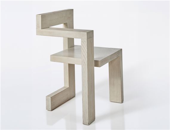 "Steltman" Chair (Right) by Gerrit Rietveld, designed 1963, executed circa 1981