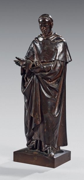 Artwork by Jean Marie Bienaimé Bonnassieux, Father Henri Dominique Lacordaire, Made of bronze with brown patina