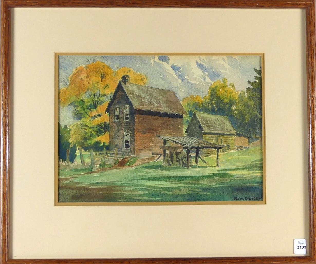 Artwork by Ross Brisley, Untitled: Homestead View, Made of watercolour on paper