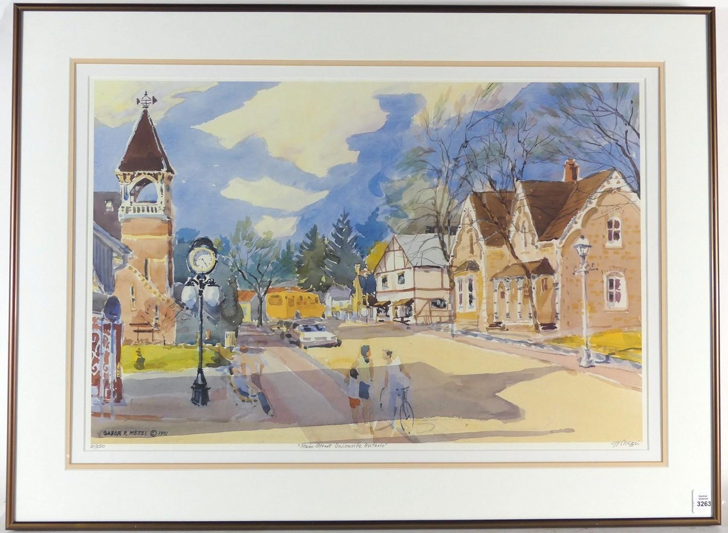 Artwork by Gabor P. Mezei, Main Street - Unionville, Ontario, Made of print