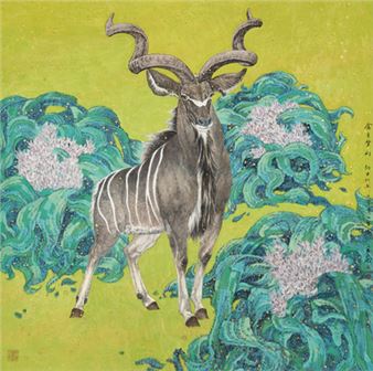 Kudu & Welwitschia - Wang Mi