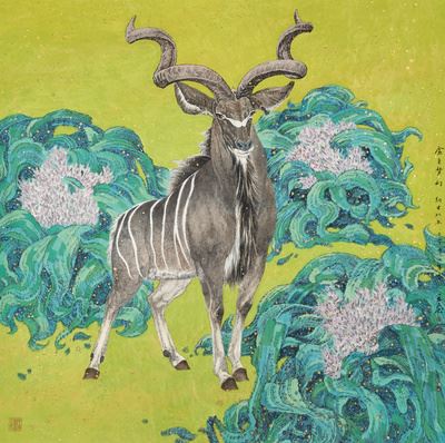 Kudu & Welwitschia - Wang Mi