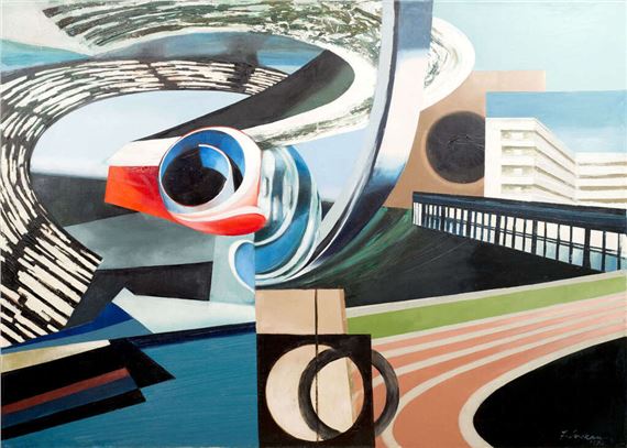 Abstract composition by Juris Soikans, 1974