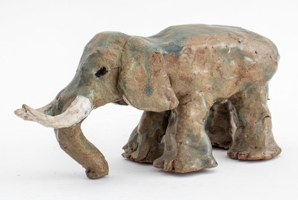Aaron Anderson Scharf Andy Scharf, Studio Art Pottery, Elephant