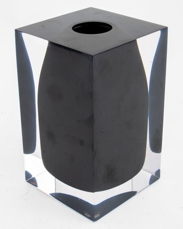 Jonathan Adler Jonathan Adler Black & Clear Acrylic Vase MutualArt