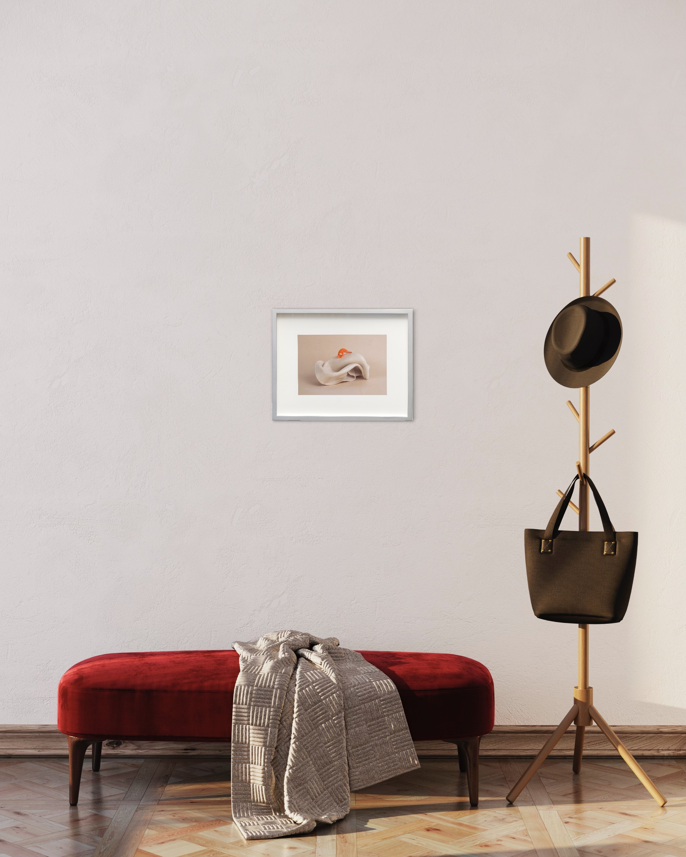 Artwork by Michelle Bui, Porcelain and daylily petal, 2023, Made of Archival pigment print on paper