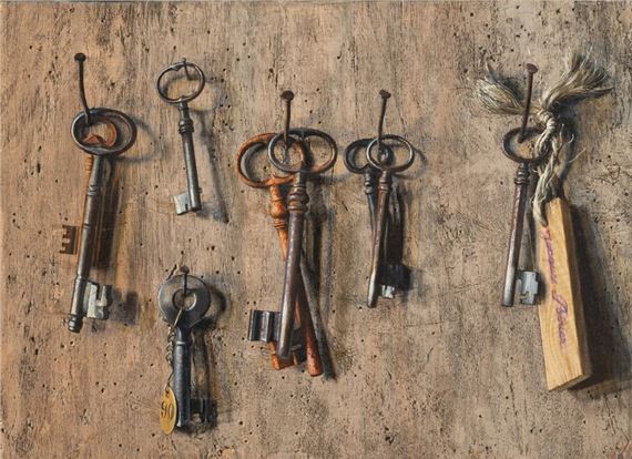 Jacques Poirier | Trompe-l'oeil with keys | MutualArt