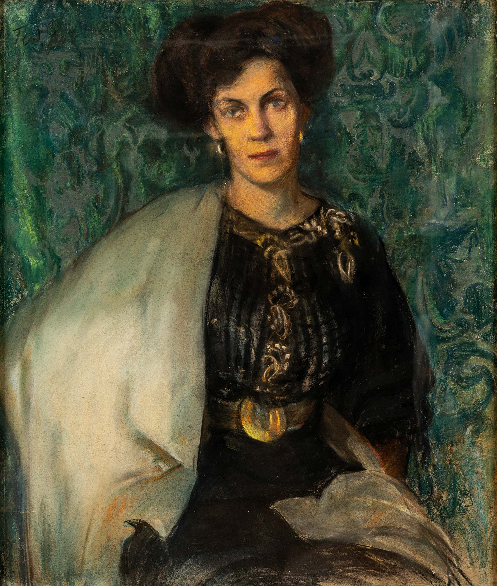 Teodor Grott | Portret panny K., (1908) | MutualArt