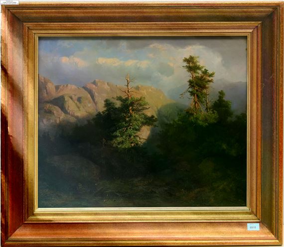 Gebirge mit knorrigen Bäumen - Julius Bakof