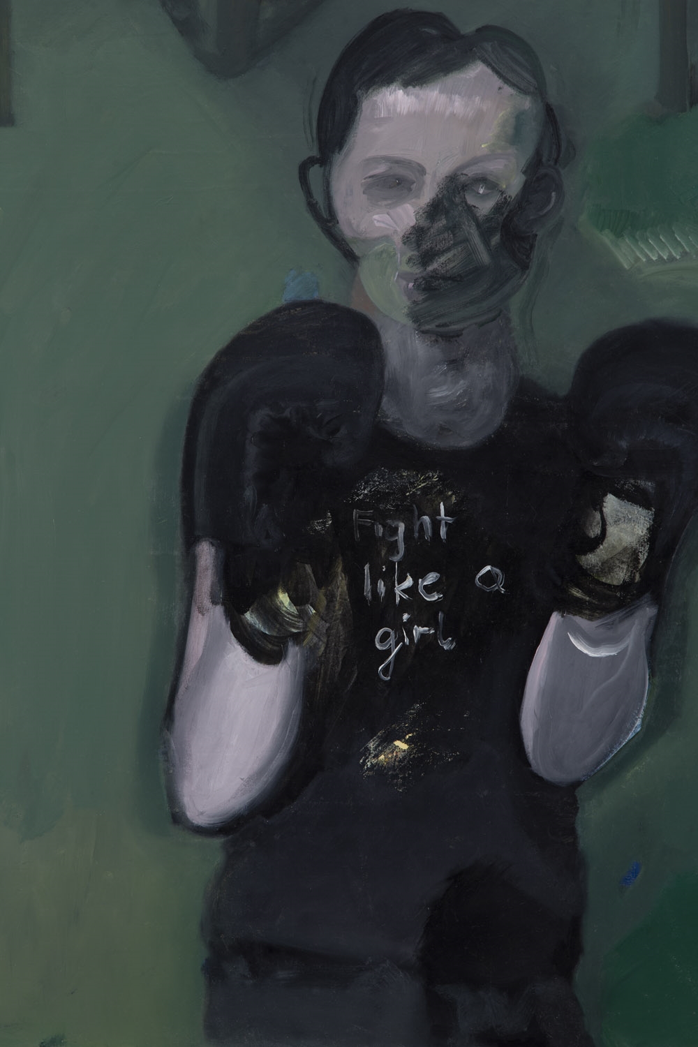 Artwork by Piotr Kotlicki, Fight like a girl, Made of oil/canvas