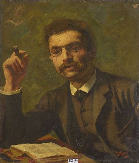 Portrait de Paul Hankar by Adolphe Crespin, 1891
