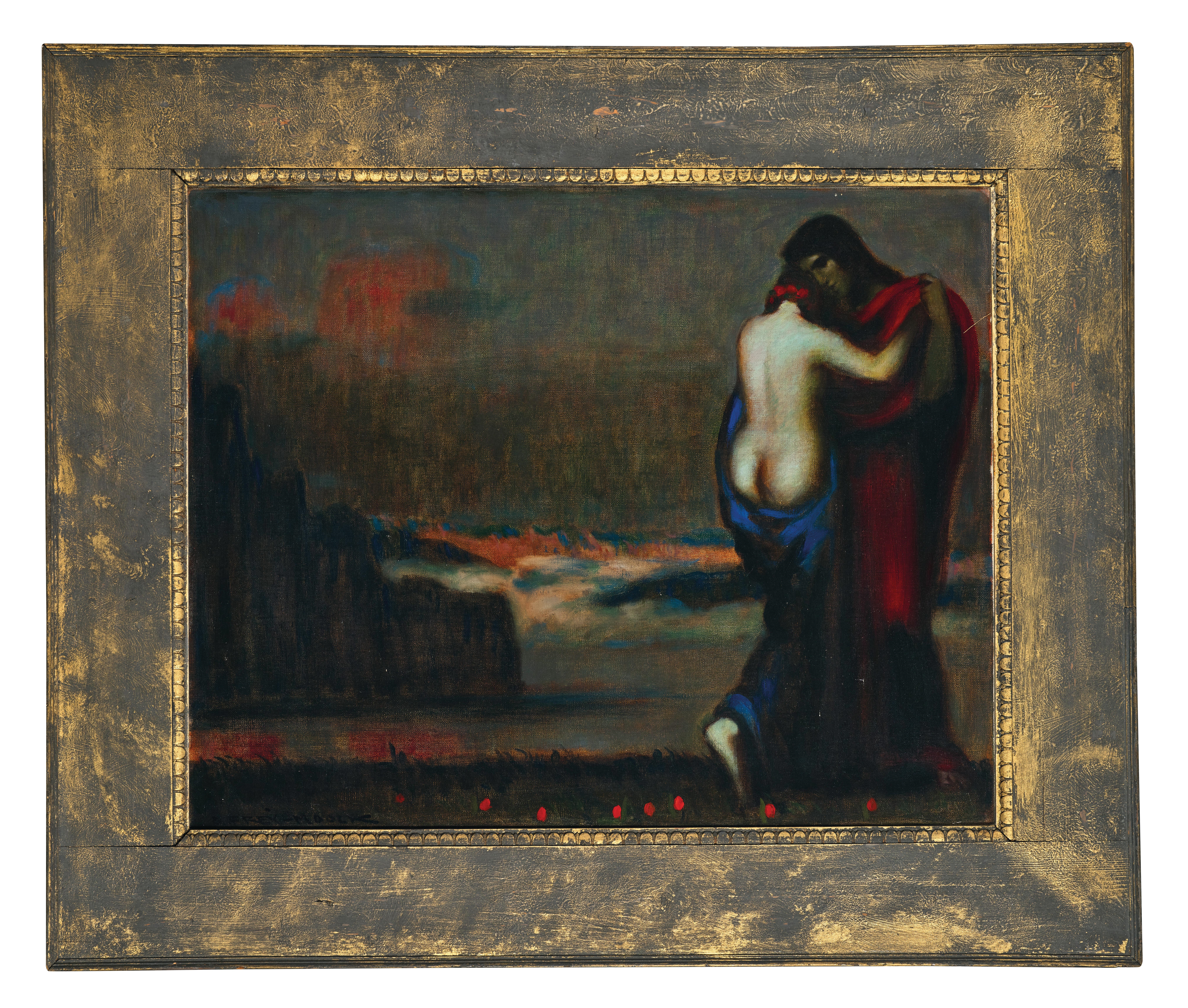 Artwork by Adolf Frey-Moock, Abschied der Prosperina, Made of oil on canvas