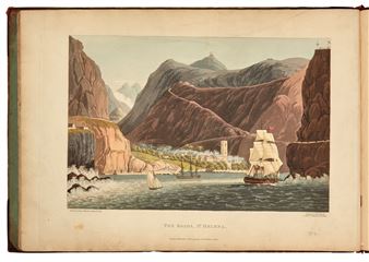 Views of St Helena, London, , half calf over marbled boards - George Hutchins Bellasis