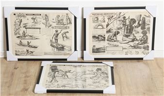 Hunting; Canoes and Fishing; Women and Children - John Leslie Curtis