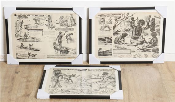 Hunting; Canoes and Fishing; Women and Children - John Leslie Curtis