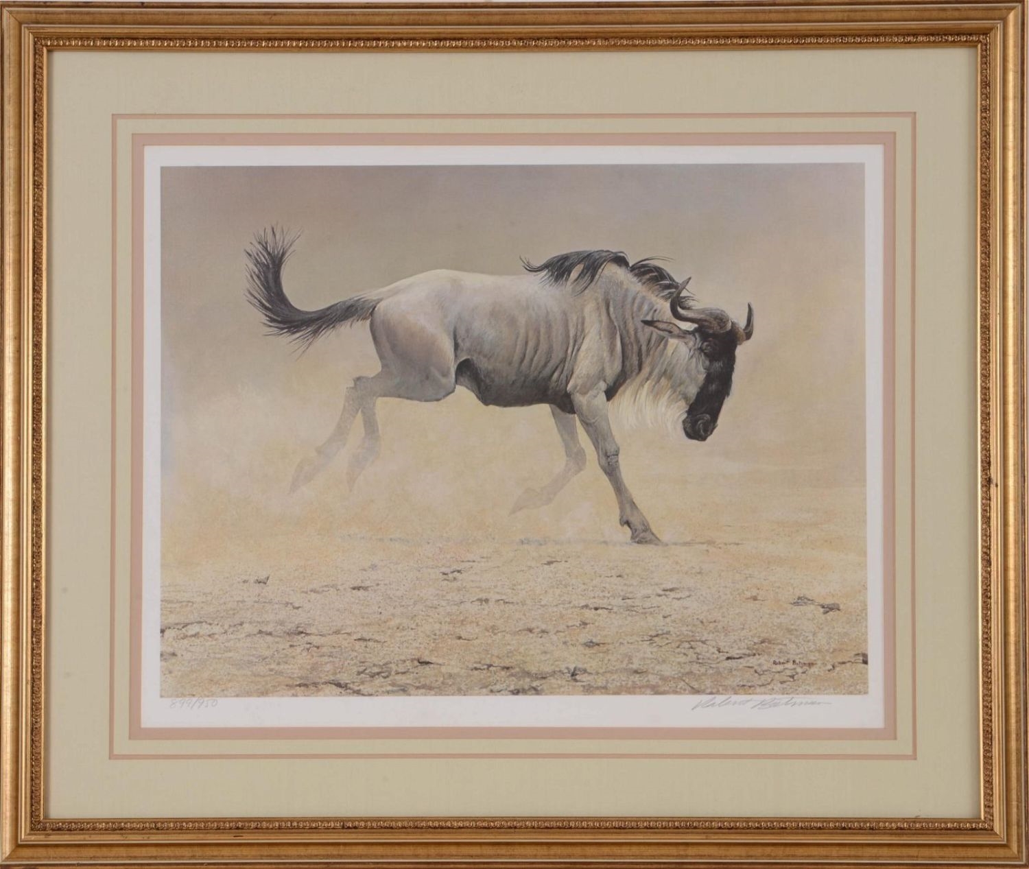 Robert McLellan Bateman | Robert Bateman Wildebeest Color Lithograph ...