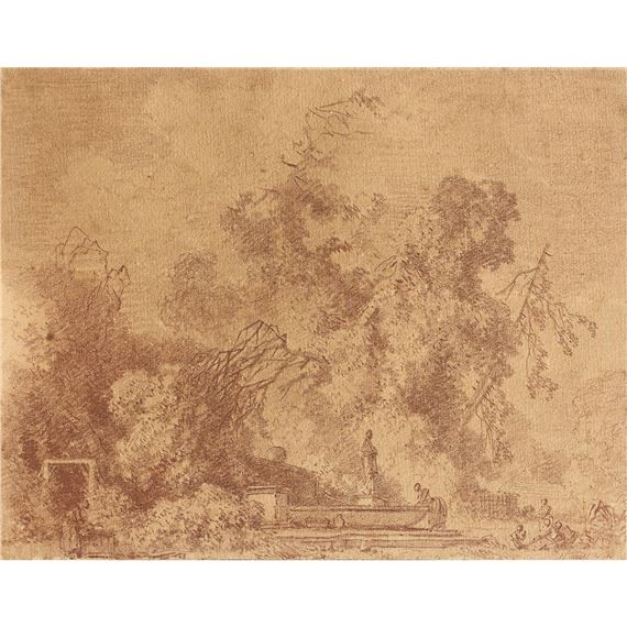 Paysage animé by Jean-Honoré Fragonard