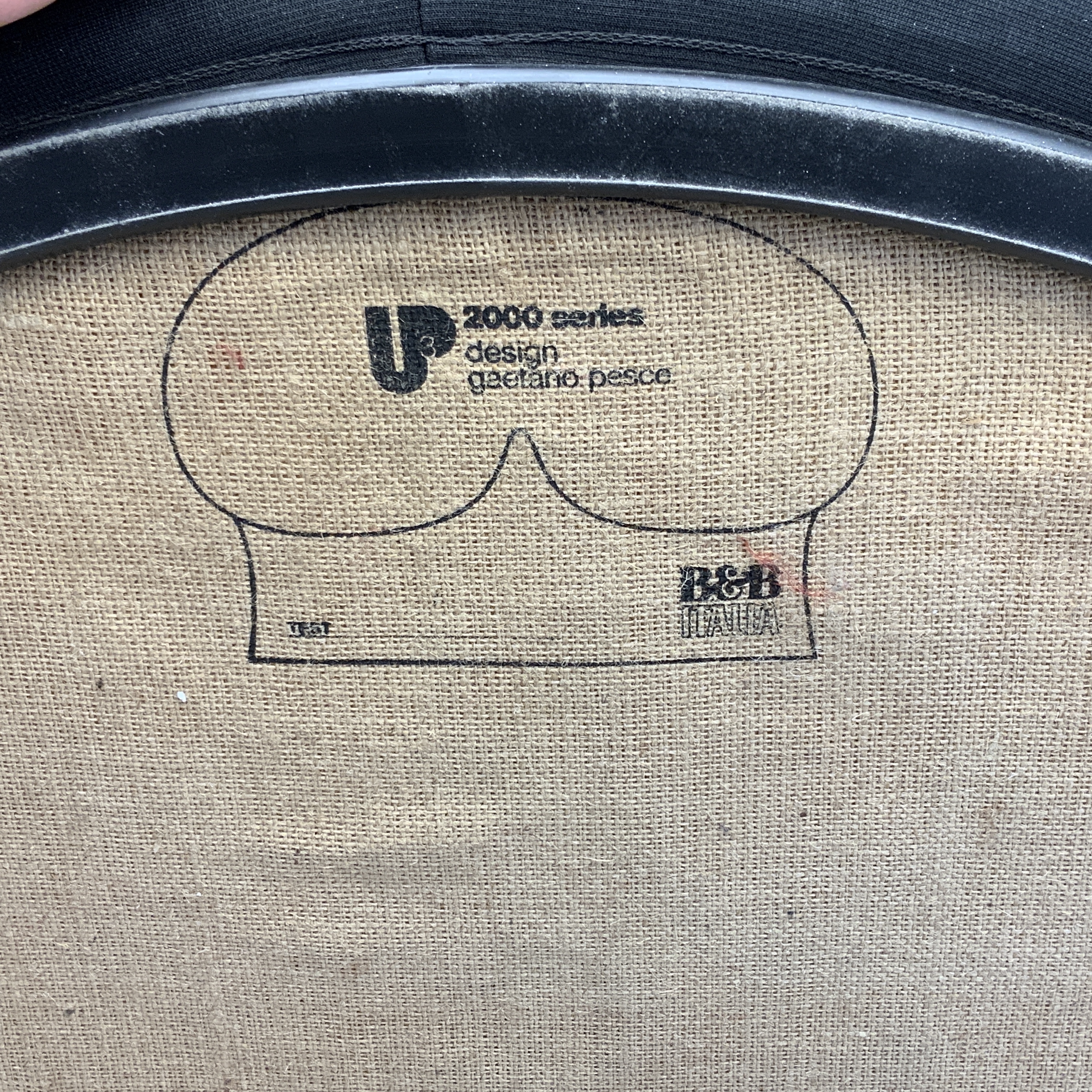 Artwork by Gaetano Pesce, UP3 Lounge Chair, Made of molded polyurethane foam, black fabric upholstery