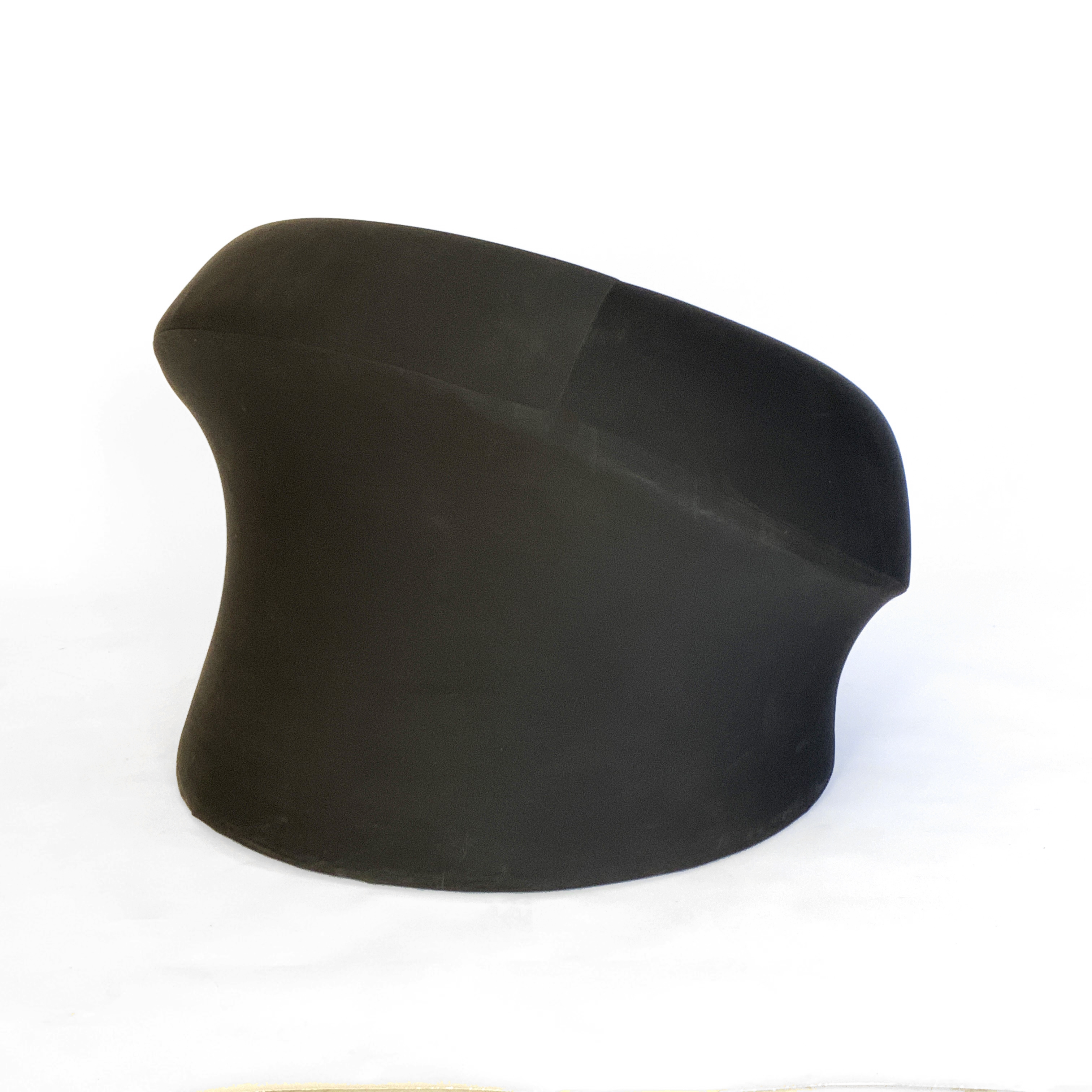 Artwork by Gaetano Pesce, UP3 Lounge Chair, Made of molded polyurethane foam, black fabric upholstery