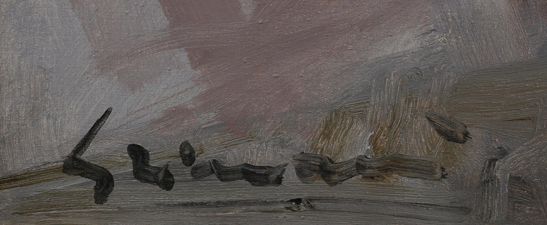 Artwork by Beppi Grimani, Still life of pinks and other summer flowers held in a vase, Made of impasto oil on canvas