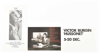 Victor Burgin, announcements 1970s and 1980s - Victor Burgin