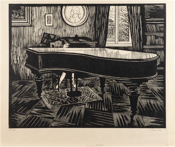 'CHILD AT THE GRAND PIANO'