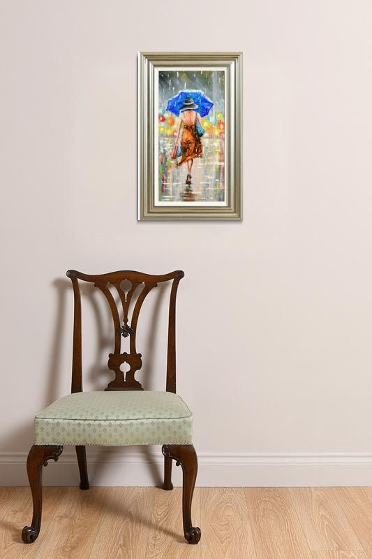 Artwork by Liam O'reilly, Shopping in the Rain, Made of acrylic on board