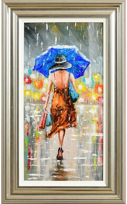 Artwork by Liam O'reilly, Shopping in the Rain, Made of acrylic on board