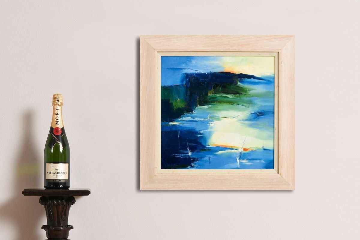 Artwork by Laurie Moses, Cliffs of Baltimore, Made of acrylic on board