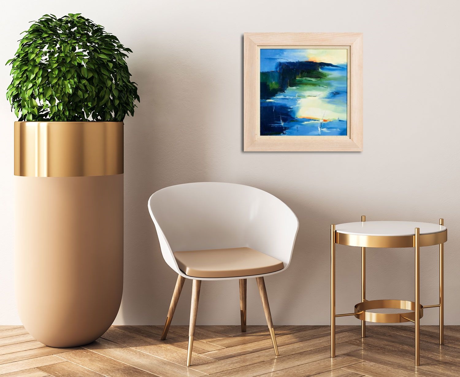 Artwork by Laurie Moses, Cliffs of Baltimore, Made of acrylic on board