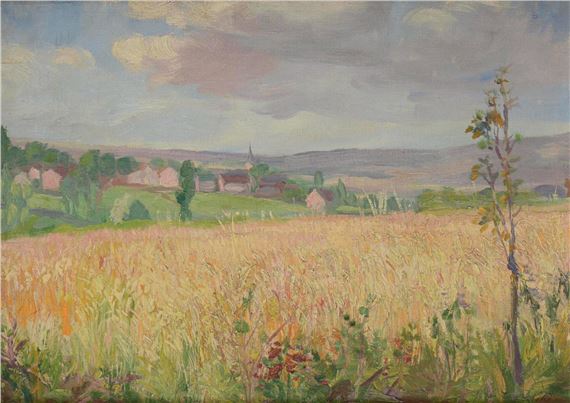 Paysage de campagne by Émile Van Doren, 1913