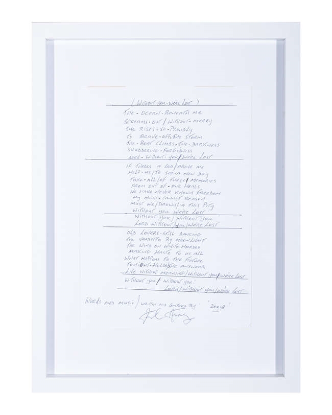 Handwritten poemSigned by Finbar Furey