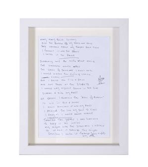 Original LyricsMemorabilia, Signed - Mary Coughlan