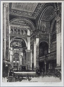 Temple Emanu-El, the interior of the former location at 5th Ave and 43rd Street in New York - Curt Szekessy