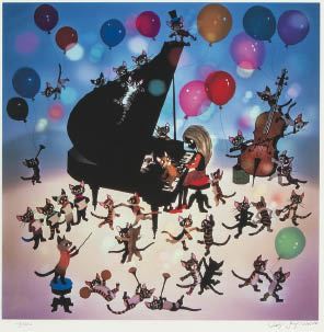 Cat and girl's concert by Seiji Fujishiro