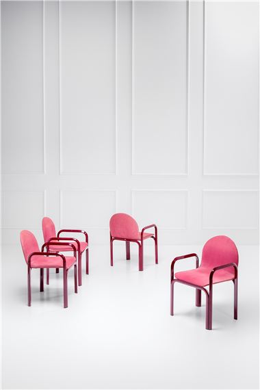 Quattro poltroncine mod. 54A Aulenti Collection by Gae Aulenti, 1976