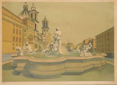 Georges Rohner | Georges ROHNER (1913-2000) Piazza Navona,... - Lot 72 ...