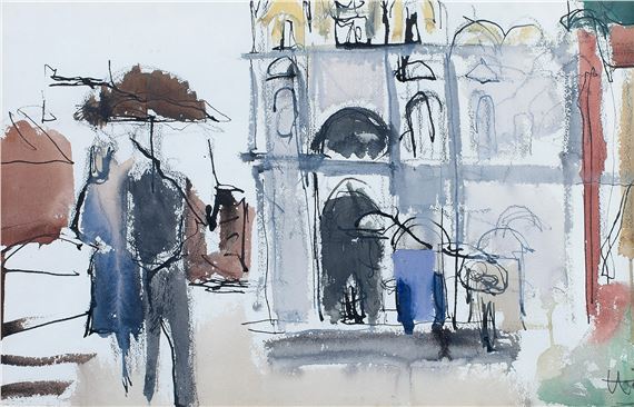 Figures near Scuola di San Marco