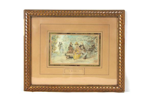 Scene of life in the park by Henry Monnier