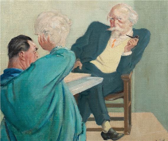 Augustus Edwin John | PORTRAIT OF BARNEY SEALE SCULPTING AUGUSTUS JOHN ...