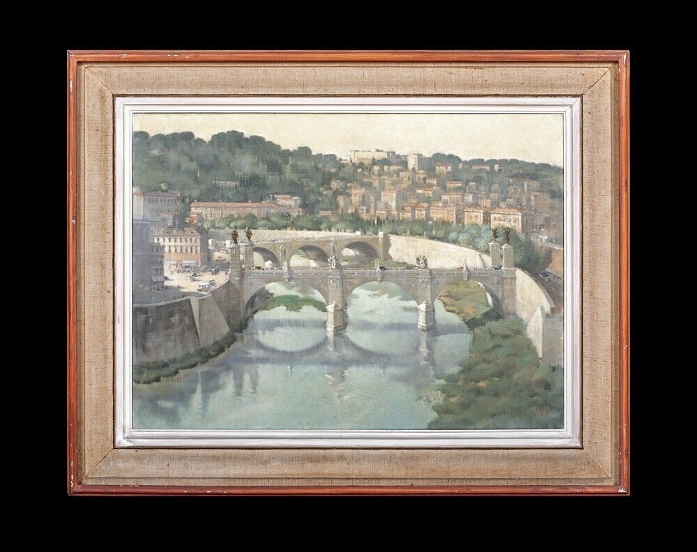 Artwork by Laurence Henry Forster Irving, VIEW OF CASTEL SANT ANGELO, Made of oil on canvas painting