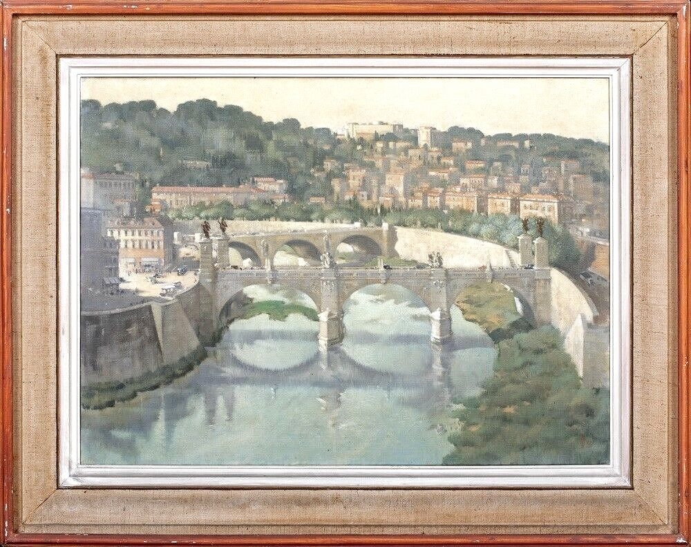 Artwork by Laurence Henry Forster Irving, VIEW OF CASTEL SANT ANGELO, Made of oil on canvas painting