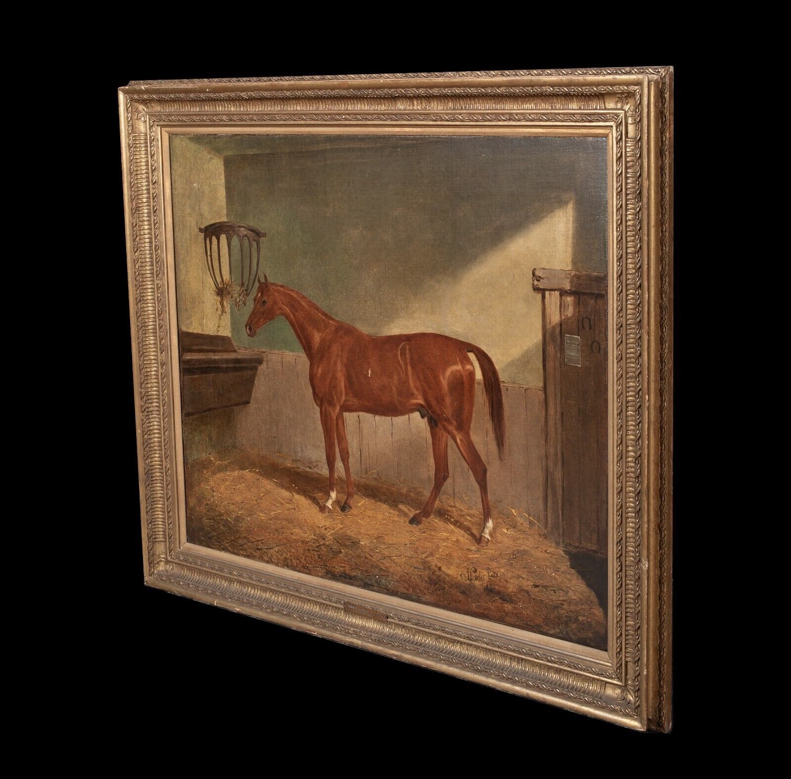 James Loder | PORTRAIT OF CHESTNUT HUNTER IN A STABLE | MutualArt