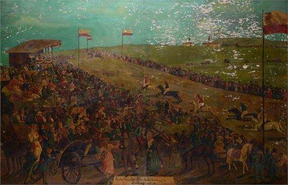 Horse racing in Simmeringer Haide, 1826 by Reinhold Hanisch, 1826