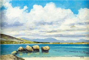 Mountain Lake Landscape - Terence Attridge Williams